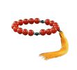 Chinese Red Beaded Resin Home Car Decorative Buddha Beads Ornaments for Good Luck