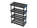 4-Tier 20"x48" Interlocking Plastic Storage Shelving Unit