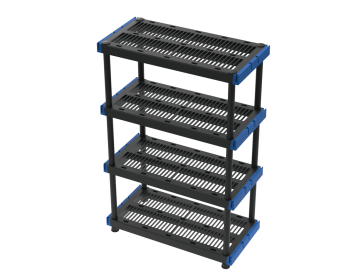 4-Tier 20"x48" Interlocking Plastic Storage Shelving Unit