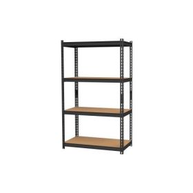 300 lb Capacity Riveted Steel Frame 60"H x 36"W x 18"D - Recycled - Black - Steel; Particleboard