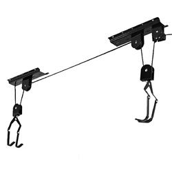 New Bike Bicycle Lift Ceiling Mounted Hoist Storage Garage Hanger Pulley Rack