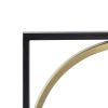 47.2" Eclectic Styling Metal Beaded Black Wall Mirror with Contemporary Design for Bedroom,Liveroom & Entryway