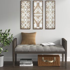 Two-tone Geometric 3-piece Wood Wall Decor Set