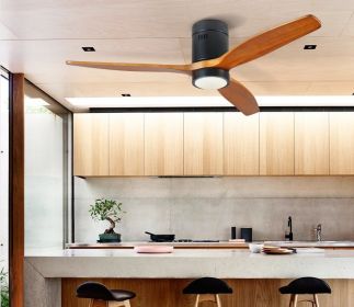 52 Inch Solid Wood Ceiling Fans with Lights