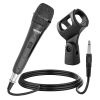 5 Core Microphone XLR Dynamic Mic Karaoke Singing Handheld Microfono Wired Professional Unidirectional 1/4 Plug In Cord Connection for Vocal DJ Music