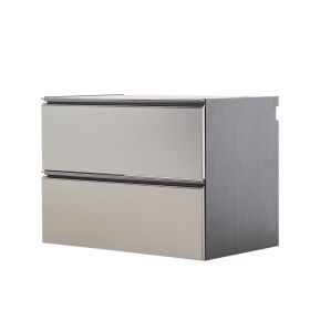 Nova Series Wood Base Drawer Wall Mounted Garage Cabinet in Metallic Gray