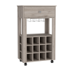 Ambler 1-Drawer 12-Bottle Wine Cabinet Light Grey