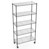 5 Tier Shelf Wire Shelving Unit, NSF Heavy Duty Wire Shelf Metal Large Storage Shelves Height Adjustable Utility for Garage Kitchen Office Commercial