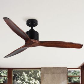 52 Antique Brown Ceiling Fan without Light with Remote Control