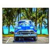 Oppidan Home "Classic Car at the Beach" Acrylic Wall Art (32"H x 48"W)