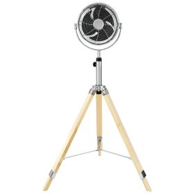 Simple Deluxe Tripod Pedestal Fan, 3 Speed Adjustment, Multiple Wide Angle Standing Fan, Suitable for Bedroom, Living Room and Office, Silver-10 Inch,