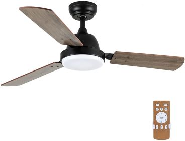 Simple Deluxe 44-inch Ceiling Fan with LED Light and Remote Control, 6-Speed Modes, 2 Rotating Modes , Timer