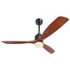 60inch 3 Solid Wood Blade DC Motor Ceiling Fan Decorate for the Living Room with Light