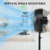 Simple Deluxe Industrial Retro Pedestal Fan, 360¬∞ Rotatable Stand Fan, 3 Speed Adjustable, Adjustable Height Pedestal Stand Fan Suitable for Industri