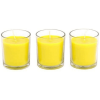 Hosley Set of 3, 4 oz Highly Fragrance Rosemary, Sage, Lemon Grass Blend Filled Glass Votive Candles