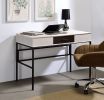 Writing Desk; Verster Built-in USB Port; Natural & Black Finish AL