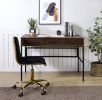 Writing Desk; Verster Built-in USB Port; Oak & Black Finish AL