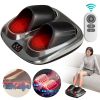 Shiatsu Foot Massager with Heat and Deep Kneading Therapy, Air Compression, Vibration for Pain Relief and Circulation, Open-Toe Style,Home or Office U