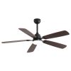 52 Inch Classics Ceiling Fan With Dimmable Led Light 6 Speed Wind 5 Blades Remote Control DC Motor For Indoor