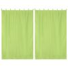 2 pcs W54*L84in Outdoor Patio Curtain/Green Glow