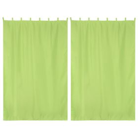 2 pcs W54*L84in Outdoor Patio Curtain/Green Glow