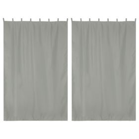 2 pcs W54*L84in Outdoor Patio Curtain/Gray