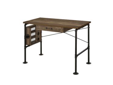 Endang Writing Desk; Weathered Oak & Black Finish YJ