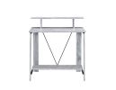 Nypho Writing Desk; Antique White & Black Finish YJ