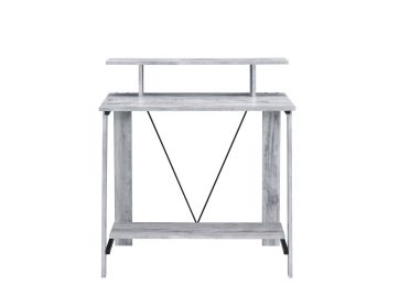 Nypho Writing Desk; Antique White & Black Finish YJ