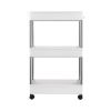 3-Tier Slide Out Storage Cart Rolling Utility Cart Storage Shelf Rack Mobile Storage Organizer Shelving for Office, Kitchen, Bedroom, Bathroom, Laundr