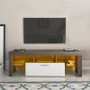 20 minutes quick assembly brown simple modern TV cabinet Floor cabinet Floor TV wall cabinet Brown + white modern TV bracket