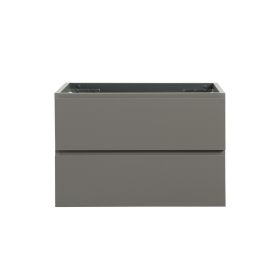 Alice-30W-102,Wall mount cabinet WITHOUT basin,Gray color,With two drawers