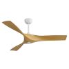 52 Inch Modern Ceiling Fan With 3 ABS Blades Remote Control Reversible DC Motor Without Light For Living Room