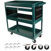 3 Tier Rolling Tool Cart, Heavy Duty Utility Cart Tool Organizer with Storage Drawer, Industrial Commercial Service Tool Cart for Mechanics, Garage, W