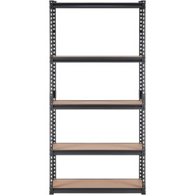 VEVOR Storage Shelving Unit, 5-Tier Adjustable, 2000 lbs Capacity, Heavy Duty Garage Shelves Metal Organizer Utility Rack, Black, 36" L x 18" W x 72"