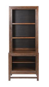 Bridgevine Home Branson Bookcase Pier, No Assembly Required, Two-Tone Finish