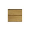 Alice24-106, Wall mount cabinet without basin, Natural oak color, with two drawers