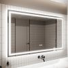 LED Bathroom Mirror, 36x60 inch Bathroom Vanity Mirrors with Lights, Mirrors for Wall with Smart Touch Button, Anti-Fog, Memory Function, Stepless Dim