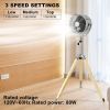 Simple Deluxe Tripod Pedestal Fan, 3 Speed Adjustment, Multiple Wide Angle Standing Fan, Suitable for Bedroom, Living Room and Office, Silver-10 Inch,