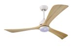 52" Ceiling Fan with Lights Remote Control,Quiet DC Motor 3 Blade Ceiling Fans 6 Speed Levels,Reversible Ceiling Fan, for Patio Living Room, Bedroom,