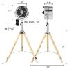 Simple Deluxe Tripod Pedestal Fan, 3 Speed Adjustment, Multiple Wide Angle Standing Fan, Suitable for Bedroom, Living Room and Office, Silver-10 Inch,