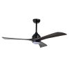 52" Ceiling Fan with Lights Remote Control,Quiet DC Motor 3 Blade Ceiling Fans 6 Speed Levels,Reversible Ceiling Fan, for Patio Living Room, Bedroom,