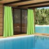 2 pcs W54*L84in Outdoor Patio Curtain/Green Glow