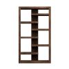 Bridgevine Home Sausalito 72 inch high 6-shelf Bookcase, No Assembly Required, Whiskey Finish