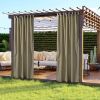 2 pcs W54xL84in Outdoor Patio Curtain/Coffee Liqueur