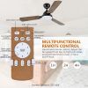 Simple Deluxe 44-inch Ceiling Fan with LED Light and Remote Control, 6-Speed Modes, 2 Rotating Modes , Timer