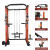 Power cage with LAT PullDown and Weight Storage Rack Optional Weight Bench, 1400 lb Capacity Power Rack for Home and Garage Gyms, Multiple Accessory S