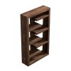 Bridgevine Home Sausalito 72 inch high 6-shelf Bookcase, No Assembly Required, Whiskey Finish