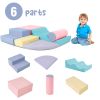 Soft Climb and Crawl Foam Playset 6 in 1, Soft Play Equipment Climb and Crawl Playground for Kids,Kids Crawling and Climbing Indoor Active Play Struct