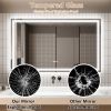 LED Bathroom Mirror, 36x60 inch Bathroom Vanity Mirrors with Lights, Mirrors for Wall with Smart Touch Button, Anti-Fog, Memory Function, Stepless Dim